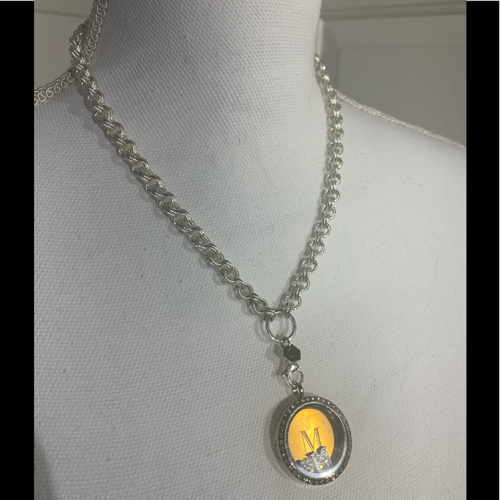💎 Origami Owl Double Link Chain w/Locket Silver